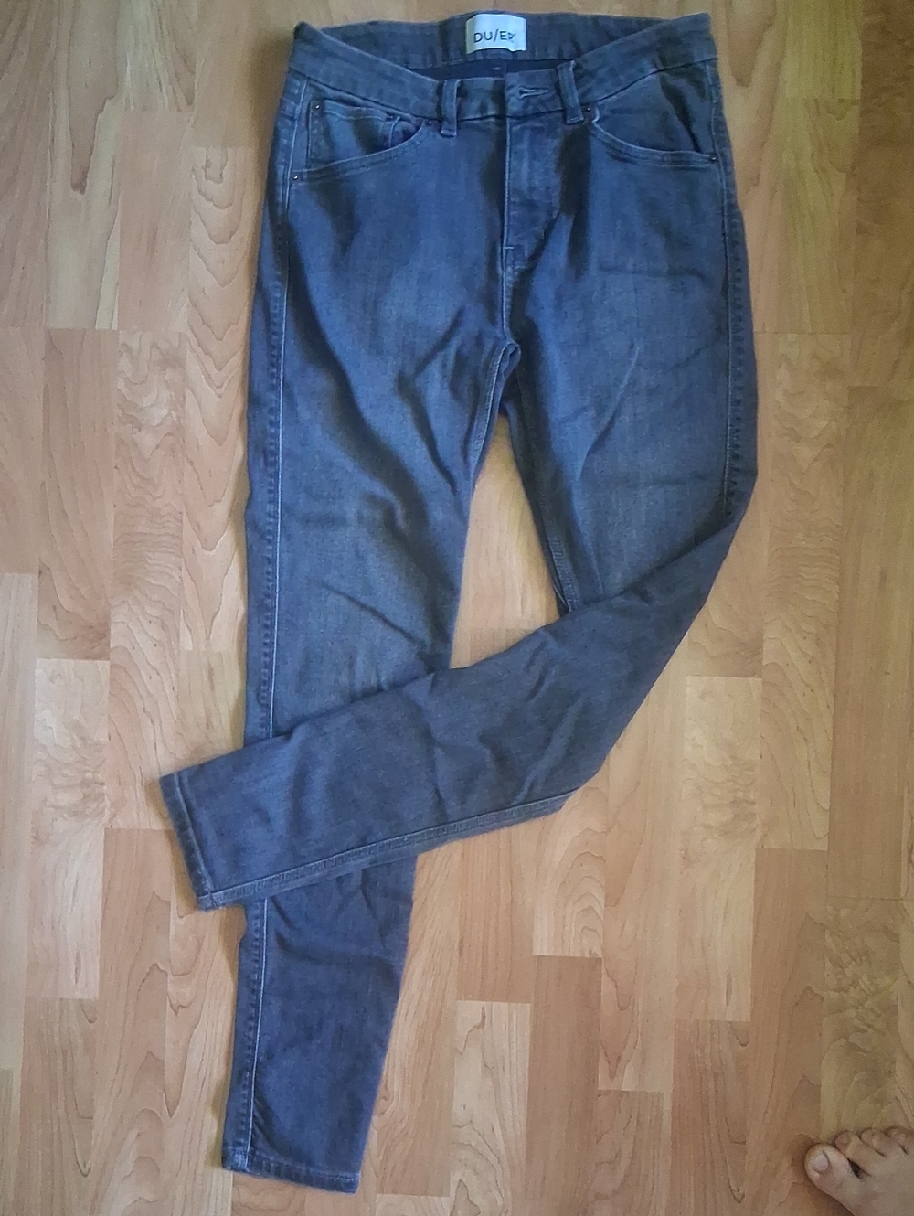 Du/er Slim Fit Black Skinny Jeans Wih Organic Cotton
